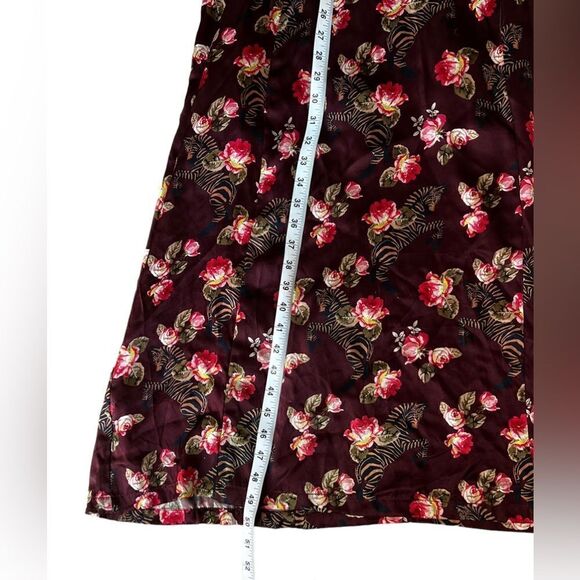 Mother Of Pearl flaw Midi Dress In Deep Purple Zebra Print Silk READ - Picture 7 of 11